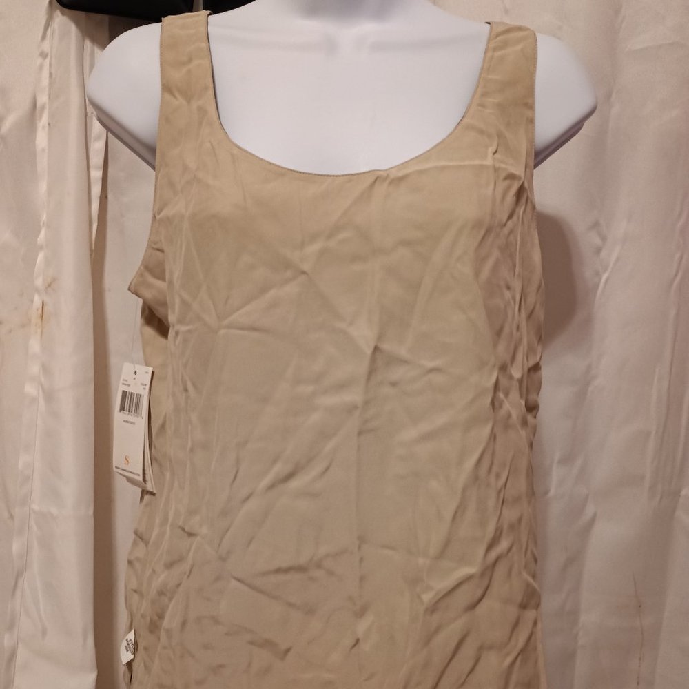 Dana Buchman Reversible Gray Black silk Top